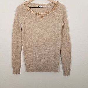 J. Crew 100% Lambs Wool Sweater Sequins Size XS